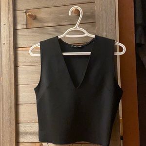 Zara black v-neck shirt